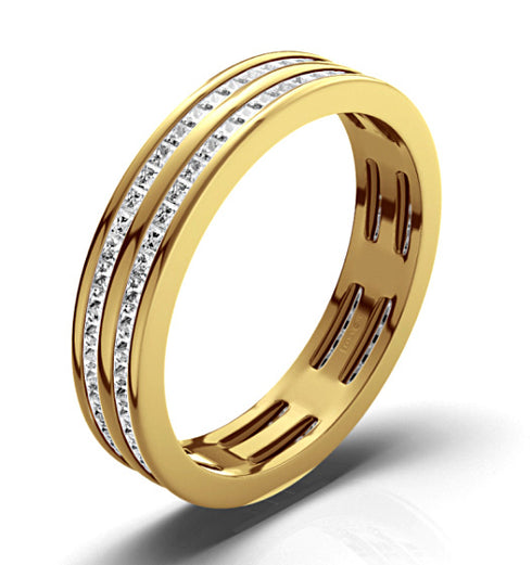 Mens 1ct H/Si Diamond 18K Gold Full Band Ring
